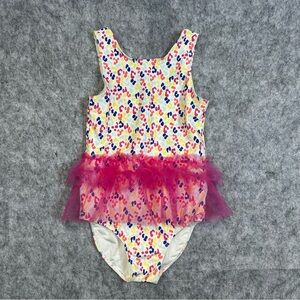 Harper Canyon Multicolor Cheetah Girls Pink Tutu Rainbow Swimsuit Size 8 NWOT